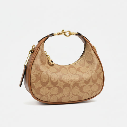 Coach Small Jonie 22 Half Moon Leather Shoulder Bag