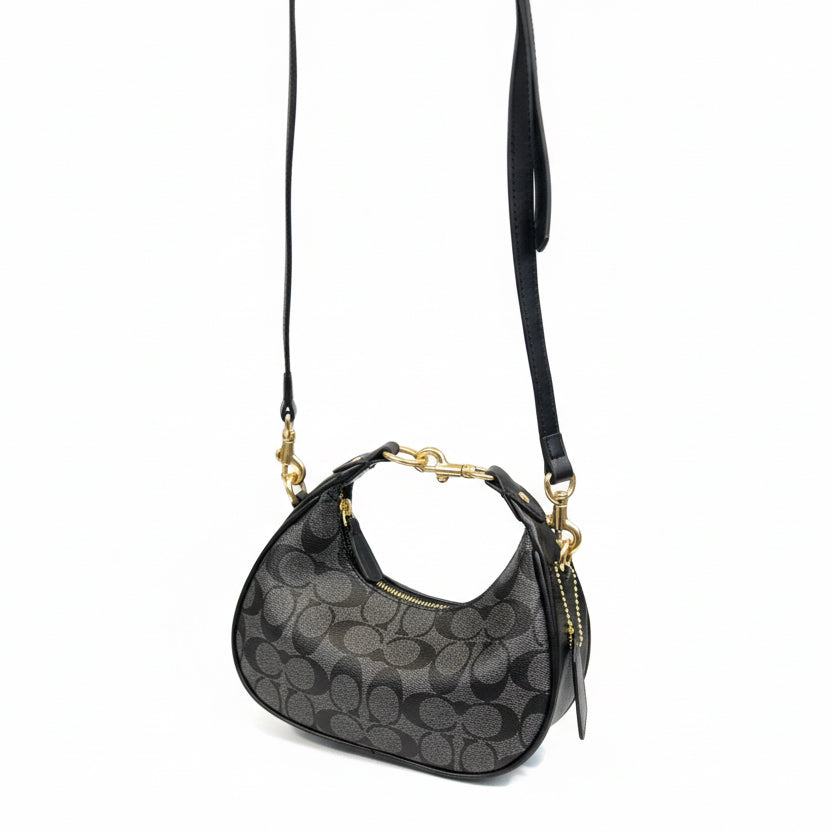 Coach Small Jonie 22 Half Moon Leather Shoulder Bag