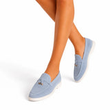 Loro Piana Women's Loafer — Sky Blue